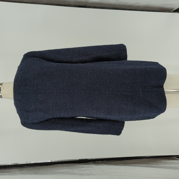 Talbots Tweed Jacket Blue 6 preppy fall Business casual holiday classic parisian - Picture 2 of 7